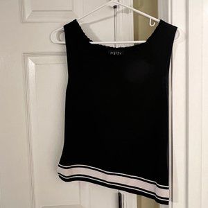 Black tank with white strip
